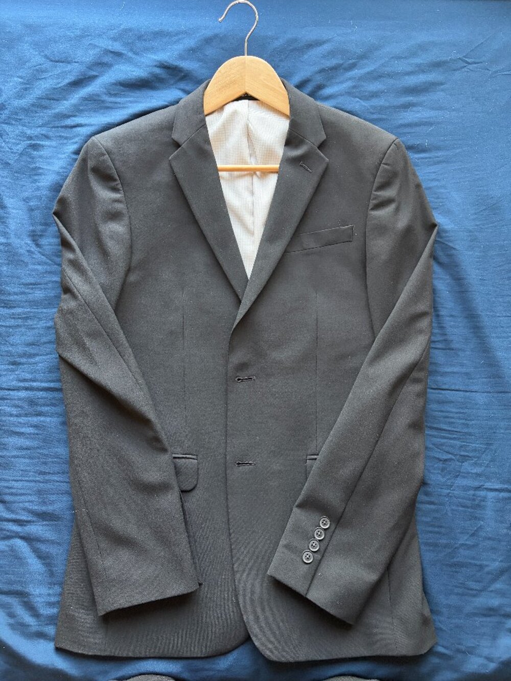 Mens Wearhouse Egara 38R Skinny Fit Tailored Suit Jacket Black